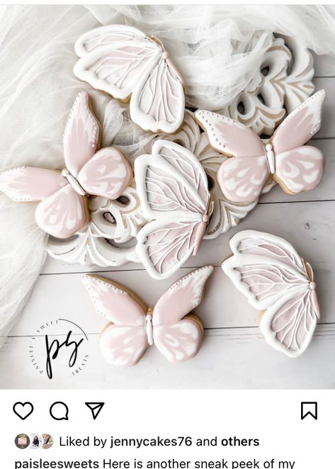 Baby Shower Cookies Butterfly, Butterfly Cookies Baby Shower Girl, Butterfly Bridal Shower Cookies, Pink Butterfly Cookies, Butterfly Royal Icing Cookies, Butterfly Kisses Baby Shower Theme, Butterfly Baby Shower Cookies, Baby Shower Butterfly Theme, Butterfly Baby Shower Ideas