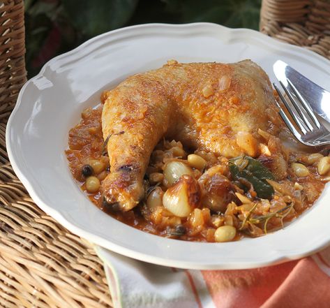 Greek Island of Ikaria-Style Chicken Braised in Wine: Stifado Longevity Recipes, Blue Zones Recipes, Zone Diet, Greek Cooking, Seasonal Ingredients, Greek Recipes, Mediterranean Recipes, Stew, Real Food Recipes