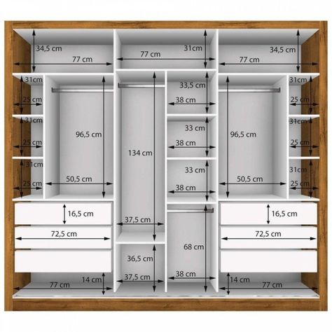 Standard Wardrobe Closet Design Guidelines - Engineering Discoveries Reka Bentuk Bilik Tidur, Garderobe Design, Rumah Moden, Modern Cupboard, Walking Closet, Wardrobe Door Designs, Closet Design Layout, Modern Cupboard Design, Bedroom Cupboard Designs