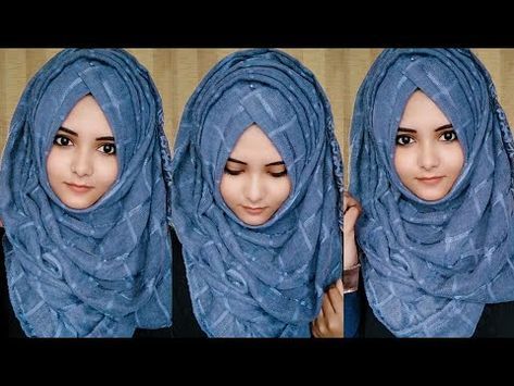 Easy layered hijab tutorial - YouTube How To Hijab Style, Layers Hijab Tutorial, Layered Hijab Tutorial, Layer Hijab Tutorial, Simple Hijab Tutorial Casual, Scarf Styles Hijab, Layered Hijab, Different Hijab Styles, Easy Hijab Tutorial