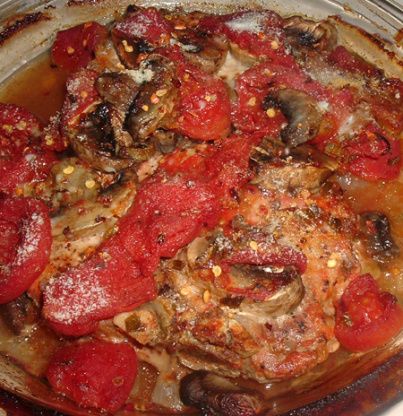 Pork Chops with Seasoned Tomatoes Recipe - Food.com Pork Chop Tomato Recipe, Seasoned Tomatoes, Oven Pork Chops, Mushroom Pork Chops, Pork Chops And Gravy, Tender Pork Chops, Pork Chop Recipes Baked, Chop Recipes, Tomatoes Recipe