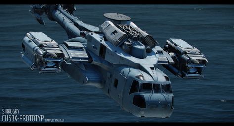 CH53X Vtol 1 by GeneralPeer.deviantart.com on @DeviantArt Concept Vehicles Sci Fi, Space Ship Concept Art, Flying Vehicles, Star Wars Vehicles, Military Artwork, Sci Fi Ships, Spaceship Art, Spaceship Design, Star Wars Ships