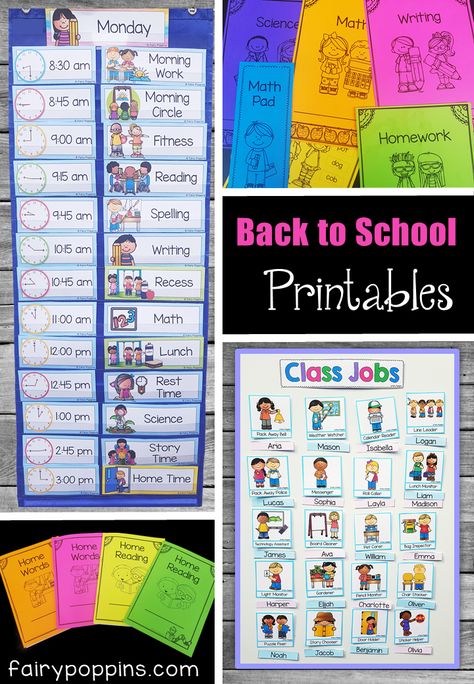 Back to School Printables – Fairy Poppins Class Jobs Chart, Fairy Poppins, Back To School Printables, Classroom Job Chart, Back To School Worksheets, Classroom Schedule, School Preparation, Class Jobs, Job Chart