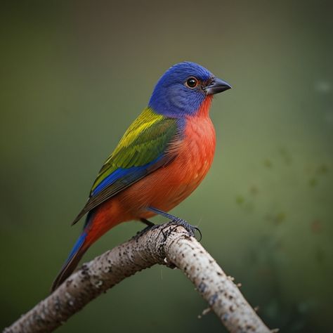 Perfect shot😍 The Painted Bunting The Painted Bunting, a vibrant avian marvel, flaunts an exquisite palette of colors unseen in most North American birds. Males sport a vivid mix of blue, green, and red, akin to a living watercolor masterpiece, while females boast a subtler green hue. Found predominantly in the southeastern United States during breeding season, these enchanting songsters captivate birdwatchers with their melodious calls and secretive nature. They favor dense shrubbery and wo... Watercolor Masterpiece, North American Birds, American Birds, Painted Bunting, Bird Photos, Colorful Bird, Bird Photo, Colorful Birds, Green And Red