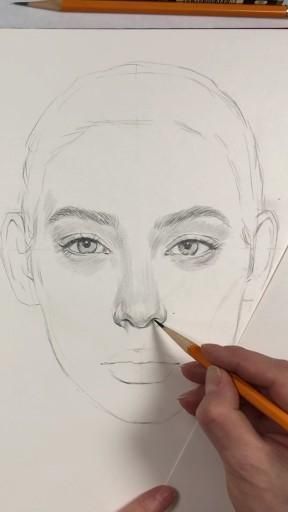 Pin on Amazing easy drawing ideas Drawing Before And After, How To Draw A Realistic Face Easy, Silhouette Drawings Easy, Small Face Drawing, Front Face Sketch, Face Study Sketch, Sketch Of Person, Simple Portrait Drawing, Physics Drawing