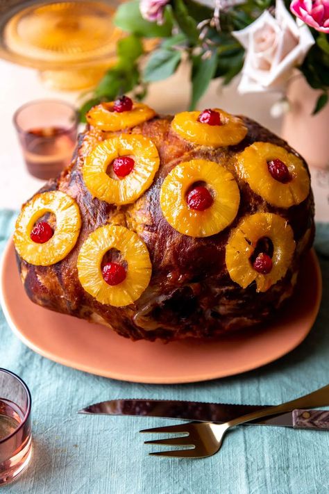 Pinapple Ham, Cherry Ham, Ham Glazed, Pineapple Honey Glazed Ham, Pineapple Glazed Ham, Green Jello Salad, Baked Ham With Pineapple, Ham And Pineapple, Green Jello