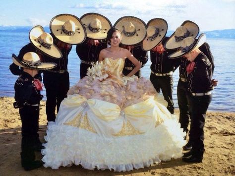 Fiesta on Pinterest | Mexican Themed Weddings, Quinceanera Dresses and Fiestas Mariachi Quinceanera, Charra Quinceanera Dresses, Mariachi Quinceanera Dress, Quinceanera Dances, Quinceanera Dresses Mexican, Quince Pictures, Vestido Charro, Quinceanera Pictures, Mexican Quinceanera