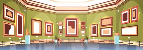 Modern art gallery in museum interior cr... | Premium Vector #Freepik #vector #design #light #cartoon #paint Interior Creative, Interior Deisgn, Modern Art Gallery, Museum Interior, Episode Backgrounds, Props Art, Cartoon Background, Amazing Art Painting, Club Design