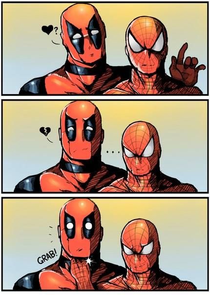 Spiderman Deadpool Comic, Spideypool Comic, Deadpool Y Spiderman, Spiderman Poses, Deadpool X Spiderman, Batman Vs Joker, Deadpool And Spiderman, Deadpool Comic, Spiderman Spider