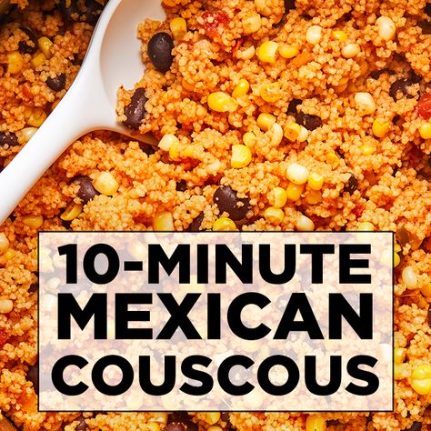 Mexican Couscous Recipes, Mexican Couscous Salad, Quick Couscous Recipes, Mediterranean Couscous Recipes, Spanish Couscous, Easy Couscous Recipes, Cuscus Recipes, Couscous Recipes Easy, Mexican Couscous