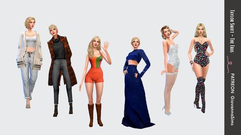 Taylor Swift - THE ERAS Hi Simmers, I'm back! I know I've been missing a bit, but I come with content for you, this time I'm going to share with you my Taylor Swift - The Eras, with clothes and hair in the style of each Taylor album. And what did you guys think? Hope you like it. Taylor Swift Sims4 Cc, Ts4 Taylor Swift Cc, Sims 4 Cc Taylor Swift Clothes, Taylor Swift Sims 4 Cc Maxis Match, Sims Taylor Swift, Taylor Swift Sims 4 Cc, Taylor Album, Taylor Swift Merchandise, Sims 4 Traits