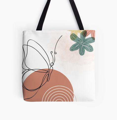 Get my art printed on awesome products. Support me at Redbubble #RBandME: https://www.redbubble.com/i/tote-bag/Bohemian-Blossoms-by-El-kaeed/163377599.A9G4R?asc=u Boho Style Art, Art Tote Bag, Boho Aesthetic, Boho Art, Organic Shapes, Earthy Tones, Medium Bags, Style Art, Tote Bag Design