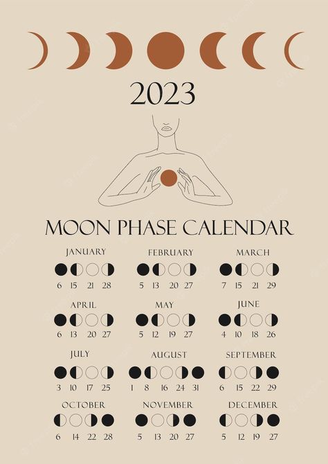 Premium Vector | Moon phases calendar 2023 with a girl line. waning gibbous, waxing crescent, new moon, full moon January Moon 2023, New Moon Calendar 2023, Moon Phase Calendar 2023, Lunar Calendar 2023, February Full Moon, Waning Gibbous Moon, January Moon, Moon Phases Calendar, New Moon Full Moon