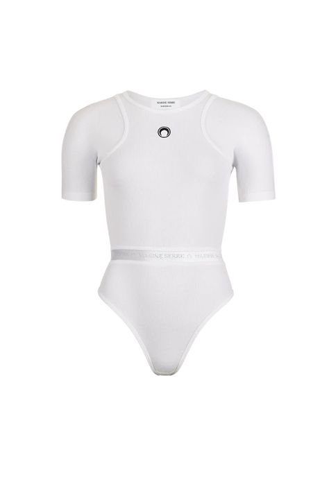 Ribbed Bodysuit Outfit, Bodysuit White, Body Suit Outfits, The Marine, Ribbed Bodysuit, Marine Serre, Baddie Outfits, Lookbook Outfits, Shoes And Accessories