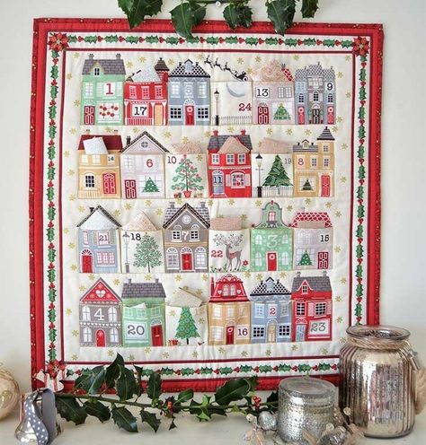 Makower Silent Night Advent Calendar Reusable Advent Calendar, Fabric Advent Calendar, Advent Calenders, Advent Calendars For Kids, Diy Advent Calendar, Kids Calendar, Advent Calendars, Christmas Advent Calendar, Christmas Quilt