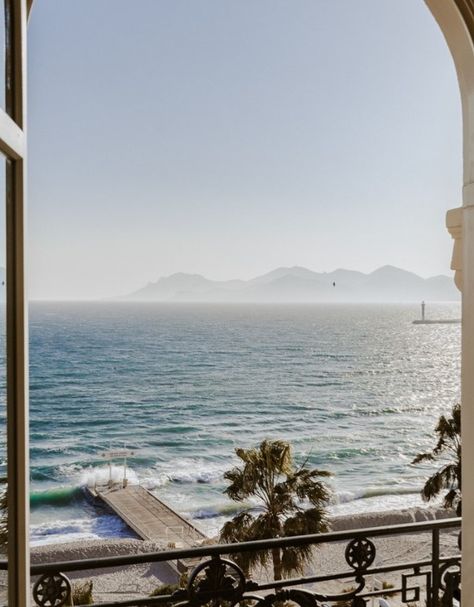 This Legendary Hotel in Cannes Has Just Reopened - The Hotel Trotter Carlton Cannes, Bedroom View, Portugal Cities, Carlton Hotel, France City, Bedroom Views, Historical Monuments, World Photography, Cote D’azur