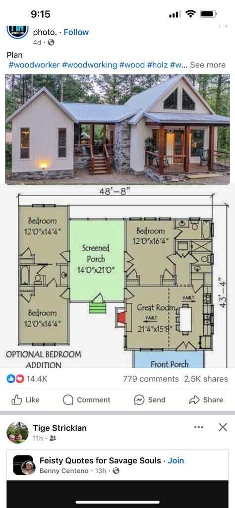 Small Hunting Cabin, Cabin Blueprints, Hunting Cabin, Cabin Ideas, Small House, House Plans, Hunting, Floor Plans, Cabin