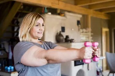 The Fastest Way to Tone Flabby Arms | Livestrong.com Fat Arms, Reduce Arm Fat, Tone Arms, Bingo Wings, Tone Your Arms, Types Of Cardio, Reps And Sets, Lose Arm Fat, Flabby Arms