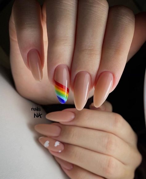 Rainbow Nails Design, Rainbow Nail, Rainbow Nails, French Tips, Hot Nails, Minimalist Nails, Dream Nails, Chic Nails, Dope Nails