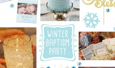 Winter Baptism Ideas from the Cake to the Decorations December Birthday Themes, Winter Baptism, Baptism Party Ideas, Simple Table Decorations, Winter Wonderland Cake, Winter Party Themes, James Bond Theme, Candy Buffet Tables, Poker Party