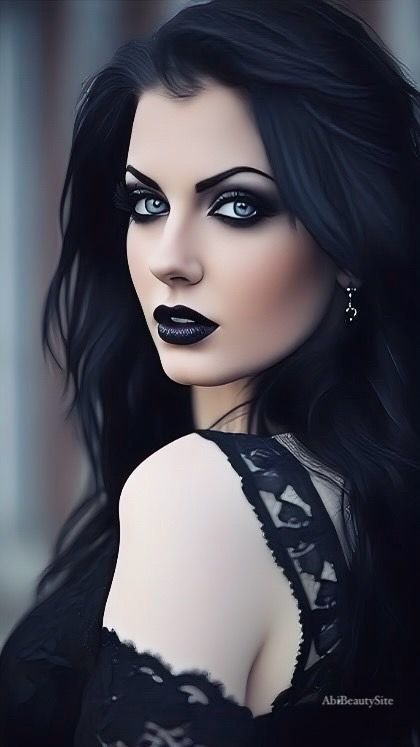 Goth Portrait, Punk Female Character Design, Goth Disney Princesses, Gothic Glamour, Magically Delicious, Alt Art, Gothic Looks, Gothic Models, Goth Beauty