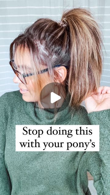 Concert Hair Ponytail, Cute One Pony Hairstyles, High Pony Hack, High Pony Short Hair, Hairstyles For Medium Length Hair Ponytail, Ponytail Medium Length Hair, High Pony With Bangs, High Pony Tailed Hairstyle, Pony Hairstyles For Short Hair