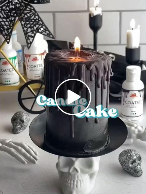 Cake Centerpieces, Black Flame Candle, I Love You Gif, Cake Videos, Candle Cake, Drink Ideas, Candle Flames, So Creative, Birthday Candles