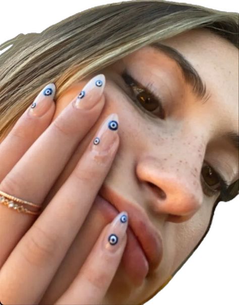 Alana Galtieri Nails, Cute Nails Ideas, Nails Inspo Summer, Evil Eye Nails, Cute Floral Dresses, Summery Nails, Jelly Nails, Hot Nails, Girls Nails