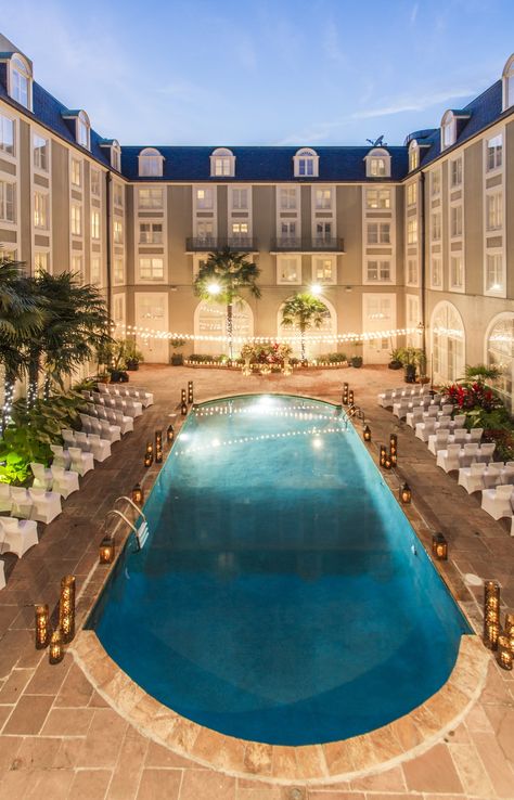 Bourbon Orleans Hotel New Orleans, Louisiana, United States  One of the most haunted hotels in the world! Bourbon Orleans Hotel, New Orleans Hotels, New Orleans French Quarter, Haunted Hotel, Water Pool, Hotel Reception, Bourbon Street, Most Haunted, New Orleans Louisiana