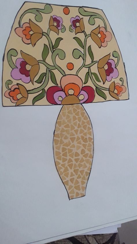 Lamp Design Drawing For Intermediate, Table Lamp Design Drawing, Lamp Design Drawing, Mehndi Designs Front Hand, Pot Designs, Front Hand, Table Lamp Design, Class 10, Design Drawing