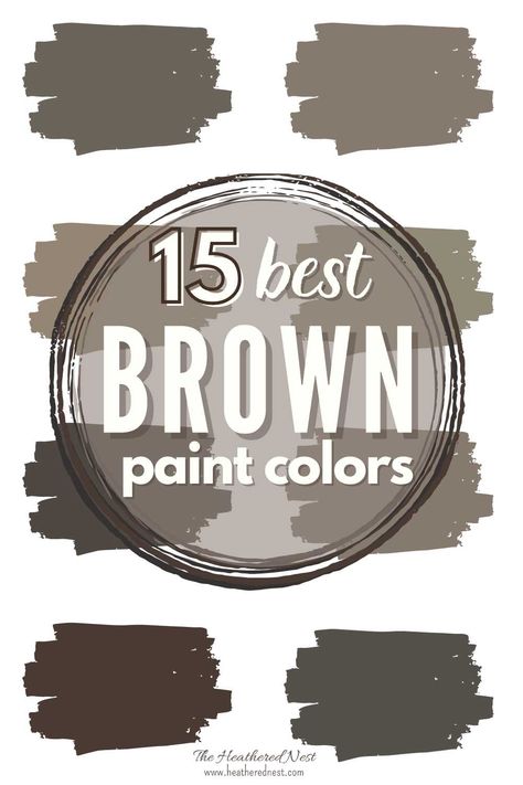 15 BEST Brown Paint Colors For Rich, Velvety Warmth Dark Brown Exterior House Colors, Mocha Paint Colors, Best Brown Paint Colors, Gray Owl Benjamin Moore, Brown Bathroom Paint, Brown Exterior House Colors, Benjamin Moore Brown, Brown Grey Paint Color, Shades Of Brown Paint