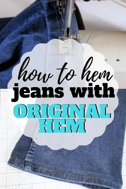 How to Hem Jeans with Original Hem Hem Jeans With Original Hem, Hemming Pants, Sew Jeans, Hemming Jeans, Sewing Hems, Diy Tricot, Sewing Jeans, Original Hem, Sewing Alterations