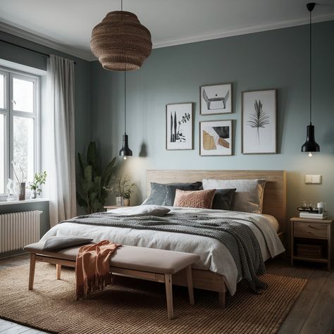 Sophisticated Scandinavian design to brighten up your space 🌿 🤍 Which element do you love most about this style? #interiordesign #scandinaviandesign #scandinavianstyle #design #scandinavianinterior #InteriorDesigner Scandinavian Blue, Scandinavian Bedroom, Blue Room, Blue Rooms, New Home Designs, Scandinavian Interior, Scandinavian Style, Scandinavian Design, Wood Floors