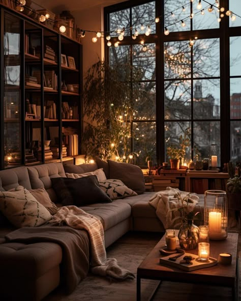 Bookish Apartment, Dark Moody Home, Cozy Living Room Aesthetic, Dark Cottagecore House, Interior Design Dark, Boho Living Room Inspiration, Moody Home, Autumn Interior, Earthy Living Room