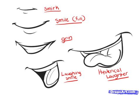 Cartoon Mouth | How to Draw Smiles, Step by Step, Mouth, People, FREE Online Drawing ... Drawing 101, Cartoon Mouths, Draw Lips, Anime Mouths, Smile Drawing, Anime Lips, Cartoon Smile, Cartoon Drawings Of People, Tree Drawings Pencil