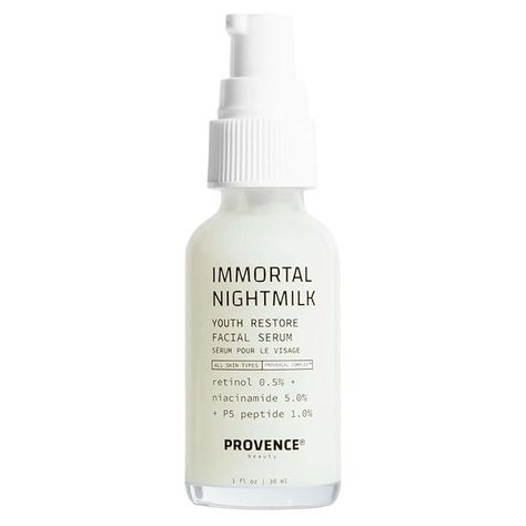 Amazon.com: Provence Beauty Immortal Nightmilk Youth Restore Facial Serum – Face Serums for Smooth Skin – Retinol Serums for Skin Care – Face Serum : Beauty & Personal Care Provence Beauty, Retinol Niacinamide, Gentle Retinol, Natural Face Serum, Serum For Dry Skin, Face Serums, Uneven Skin Texture, Best Serum, For Skin Care