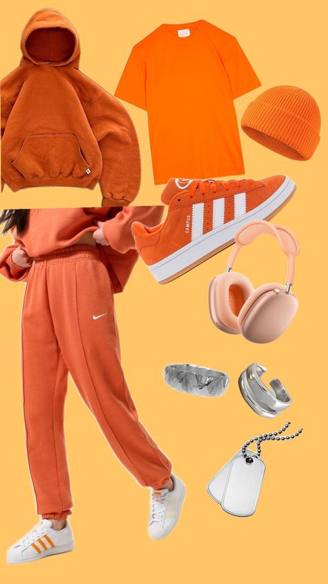 #orange#orangeoutfit#outfit#matching#matchingoutfit#matchingset#coloroutfit Pastel Orange Outfit, Orange Winter Outfit, Orange Outfit Ideas, Birthday Plans, Outfit Matching, Pastel Orange, Orange Outfit, Birthday Planning, Cute Comfy Outfits