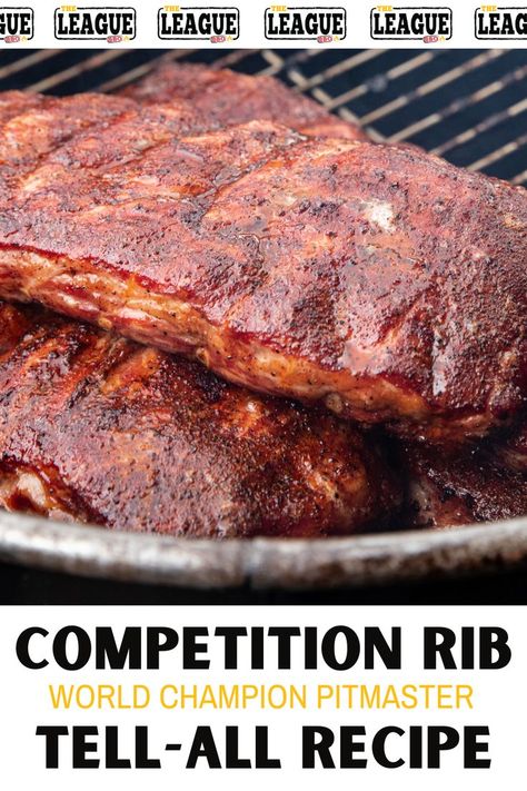 World Champion pitmaster smoking St. Louis style competition ribs Hot and Fast on a Gateway Drum Smoker. Bbq Recipes Grill Meat, Smoked Beef Brisket Recipes, Barbecue Recipes Grill, Team Of The Year, Memphis Bbq, Bbq Short Ribs, Bbq Pitmasters, Bbq Recipes Grill, Barbeque Recipes