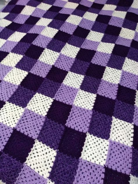 Purple Granny Square Blanket, Purple Blankets, Purple Crochet Blanket, Purple Blanket, Crochet Blanket Afghan, Crochet Turtle, Crochet Cow, Crochet Granny Square Blanket, Crochet Design Pattern