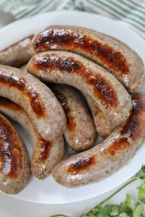 Beef Cake, How To Cook Brats, Brats Recipes, Bratwurst Sausage, Chicory Recipe, German Sausage, Mustard Dipping Sauce, Savory Herb, Cooking For A Crowd