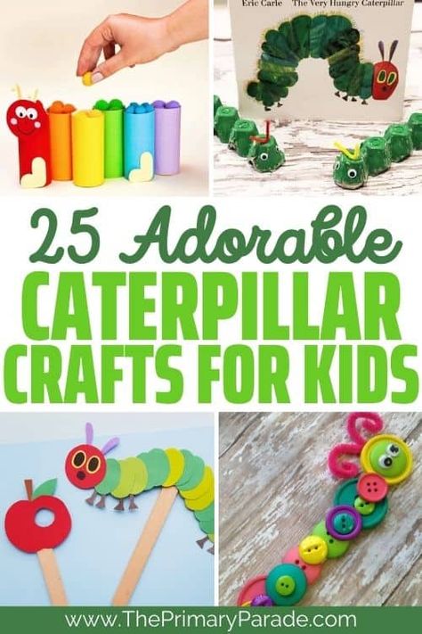 Caterpillar crafts for preschool Reggio Projects, Caterpillar Crafts For Kids, Caterpillar Craft Preschool, Caterpillar Crafts, Spiders Preschool, Caterpillar Preschool, Eric Carle Crafts, Colorful Caterpillar, Caterpillar Art