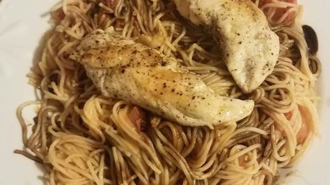 Tgi Friday's Copycat Bruschetta Chicken Pasta Recipe - Food.com Chick Fil A Sandwich, Bruschetta Chicken Pasta, Italian Seasonings, Ready Set Eat, Tgi Fridays, Bruschetta Chicken, Canned Tomatoes, Chicken Meals, Chicken Main Dishes