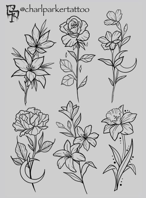 Small Flower Tattoo Designs, Rose Flash Tattoo, Ethereal Tattoos, Flower References, Dark Tattoos, Flash Ideas, Flash Designs, Blue Rose Tattoos, Small Flower Tattoos