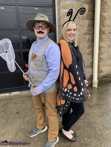 Bug Catcher Costume, Diy Bug Costume, Caterpillar Costume Diy, Caterpillar Halloween Costume, Butterfly Catcher, Halloween Costume Couple, Caterpillar Costume, Bug Catcher, Bug Costume