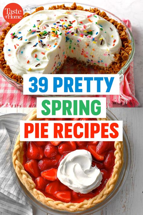 Spring Pie Recipes, Pies For Easter, Spring Pies, Spring Baking Recipes, Spring Dinner Ideas, Summer Pie Recipes, Easter Pie, Spring Recipes Dessert, Summer Pie