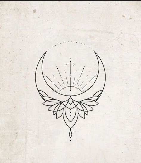 Attractive Tattoos, Classy Tattoo, Small Lotus Tattoo, Tattoo Sonne, Luck Tattoo, Moon Sun Tattoo, Hand And Finger Tattoos, Boho Tattoos, Small Pretty Tattoos