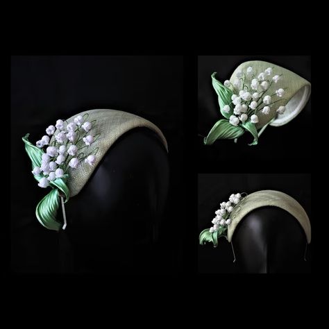 LILY of the VALLEY HEADPIECE, Statement Lily of the Valley Headpiece, Spring Wedding Fascinator, Retro Style Flower Headdress - Etsy Spring Headpiece, Fabric Lily, Silk Flower Crown, Mint Tone, Daisy Headband, Mini Hats, Flower Headdress, Lily Of The Valley Flowers, Mother Of Bride Outfits