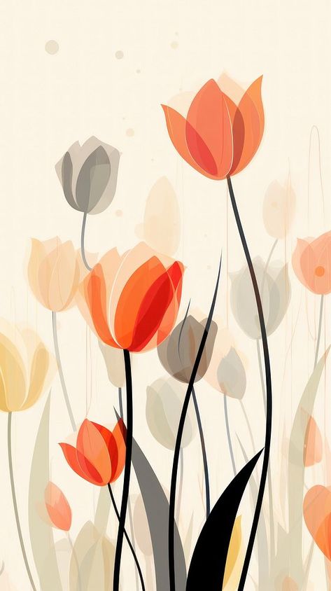 Wallpaper Aesthetic Tulips, Tulips Abstract, Wallpaper Tulips, Flower Wallpaper Aesthetic, Aesthetic Tulips, Iphone Wallpaper Black, Tulips Wallpaper, Graphics Painting, Iphone Wallpaper Iphone