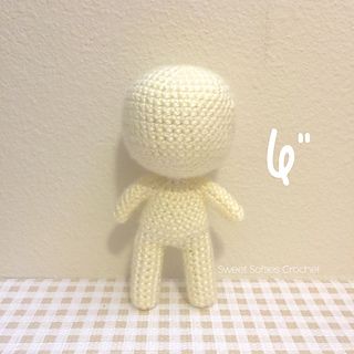 Chibi Doll Base, Chibi Crochet, Body Chibi, Crochet Doll Base, Onesie Pattern, Chibi Doll, Doll Base, Crochet Bodies, Crochet Unique