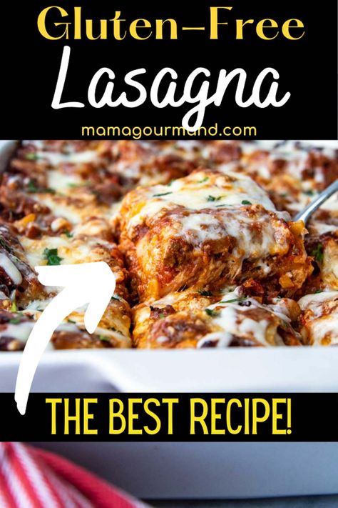 Make the best gluten-free lasagna with this ultimate recipe! Layers of homemade meat sauce, ricotta filling, and lots of gooey cheese make this a comforting dish with plenty of pro tips to make an effortless meal! Best Gluten Free Lasagna Recipe, Loaded Lasagna, Gluten Free Lasagna Recipe, Gluten Free Family Meals, Gf Meals, Homemade Meat Sauce, Ricotta Filling, Gluten Free Lasagna, Gluten Free Dinner Easy